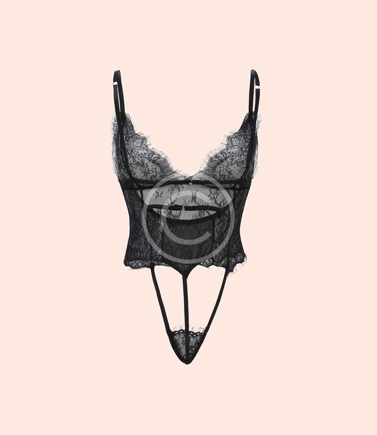 Sheer lace bodysuit